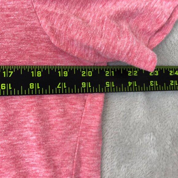 Levi's Women's T-Shirt Large Pink Heathered Short Sleeve Pullover V-Neck Pocket - Picture 4 of 10